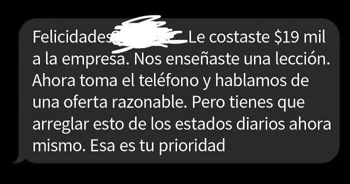 Un empleado renuncia porque la empresa le niega las vacaciones, el jefe le ruega que vuelva cuando el negocio empieza a perder dinero