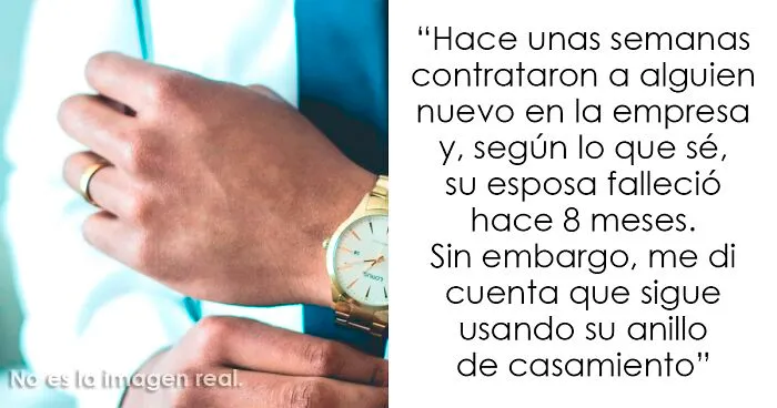A esta mujer le pareció confuso que un hombre viudo siguiera usando su anillo de casamiento, así que lo mencionó durante el almuerzo y las cosas se salieron de control