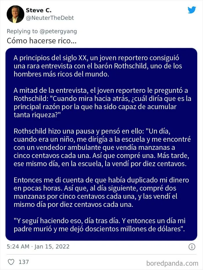 20 Formas ingeniosas de burlarse de esos millonarios "hechos a sí mismos" en internet