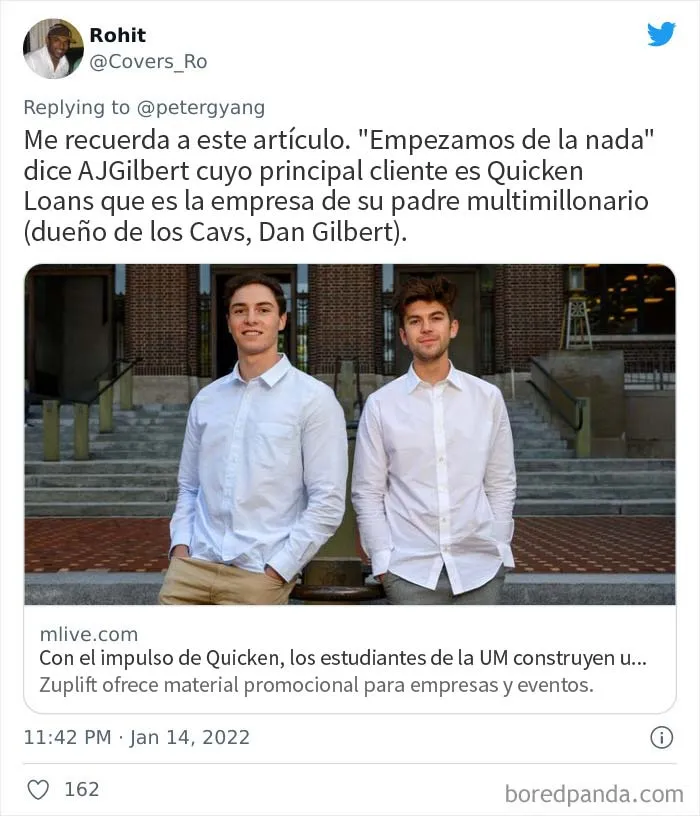20 Formas ingeniosas de burlarse de esos millonarios "hechos a sí mismos" en internet