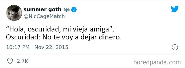 20 Tuits divertidos de personas que abrazan el estar sin blanca