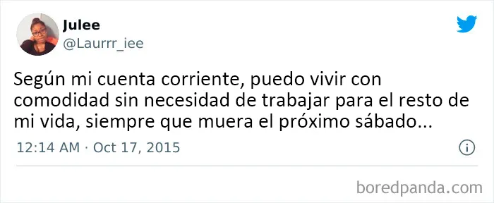 20 Tuits divertidos de personas que abrazan el estar sin blanca