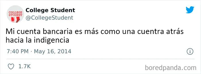 20 Tuits divertidos de personas que abrazan el estar sin blanca