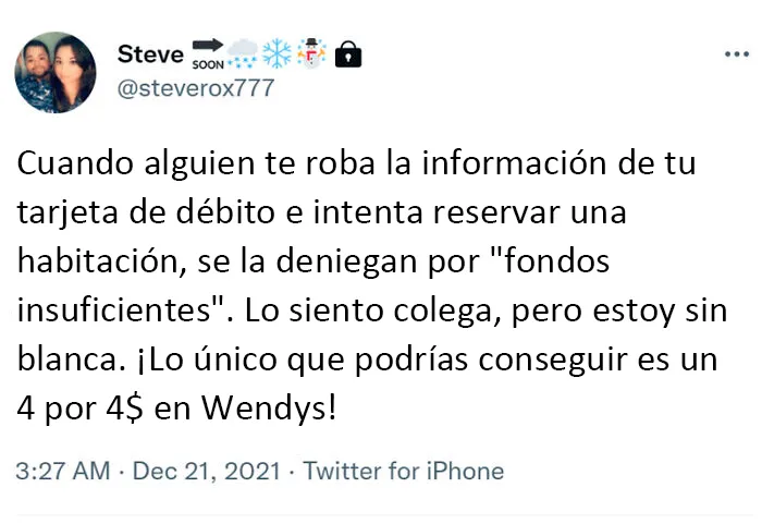 20 Tuits divertidos de personas que abrazan el estar sin blanca