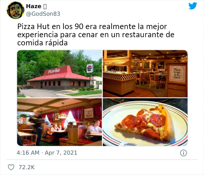 Pizza Hut en los 90