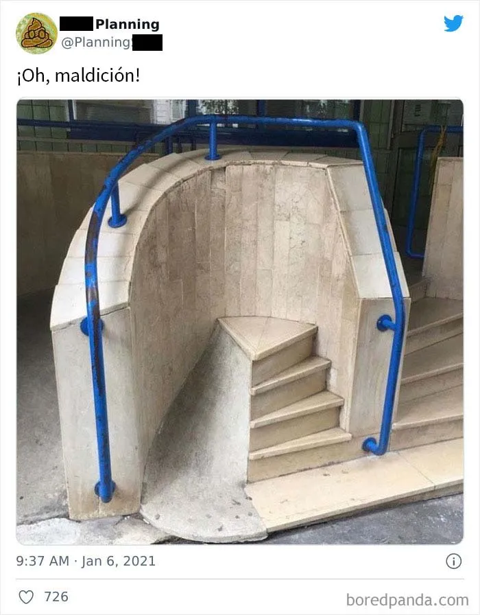 20 Arquitectos que no pensaron bien sus proyectos, compartidos en esta cuenta de Twitter