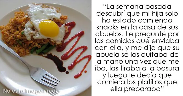 Esta suegra tiraba las comidas que su nieta llevaba a su casa, hechas por su padre con las recetas de su esposa fallecida
