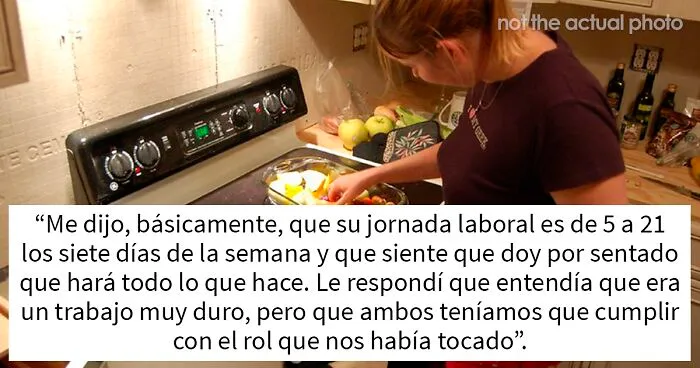 Este hombre pregunta si fue cruel al decirle a su esposa que dejara de esperar aprecio por lo que hace ya que ser ama de casa es su trabajo