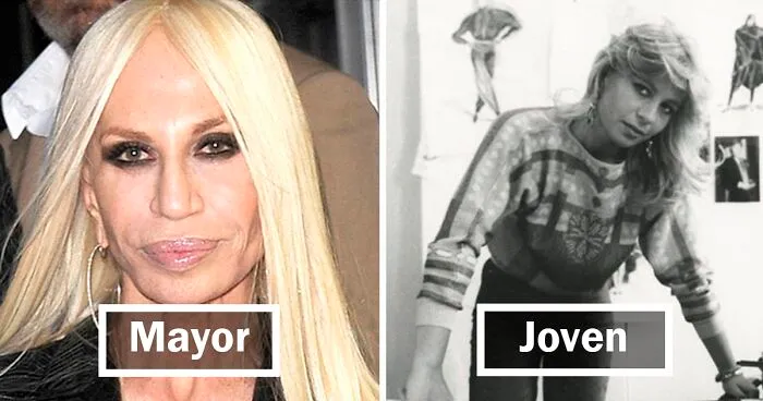 29 Fotos de celebridades comparando su aspecto actual y cómo eran en su juventud