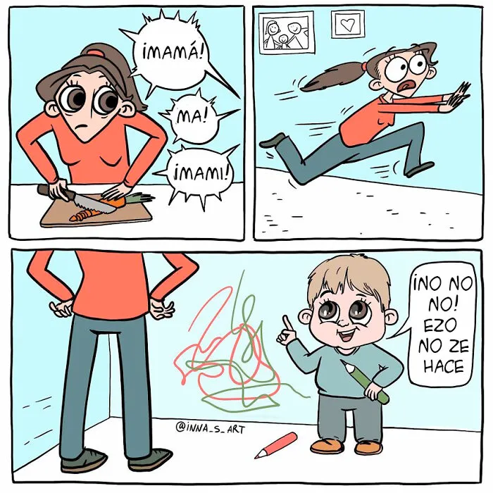10 Cómics que muestran las divertidas dificultades de la maternidad