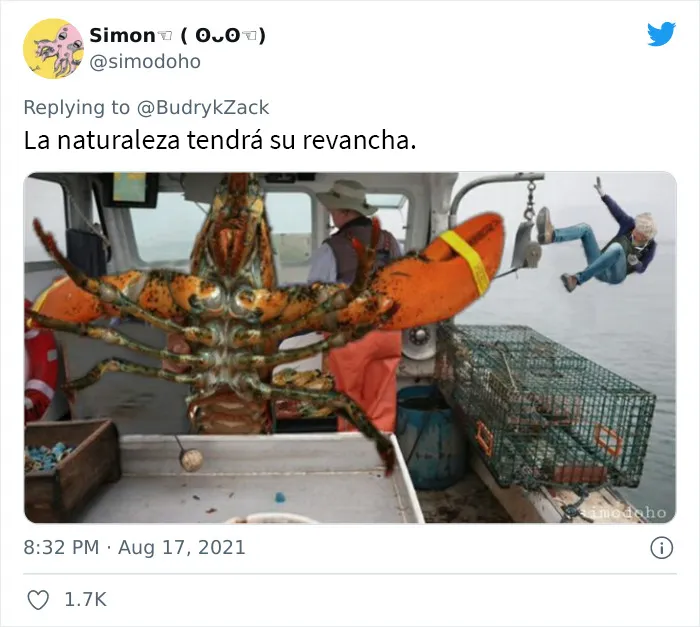 Esta mujer de 101 años fue fotografiada desechando una langosta por su tamaño y aquí tienes 20 memes al respecto
