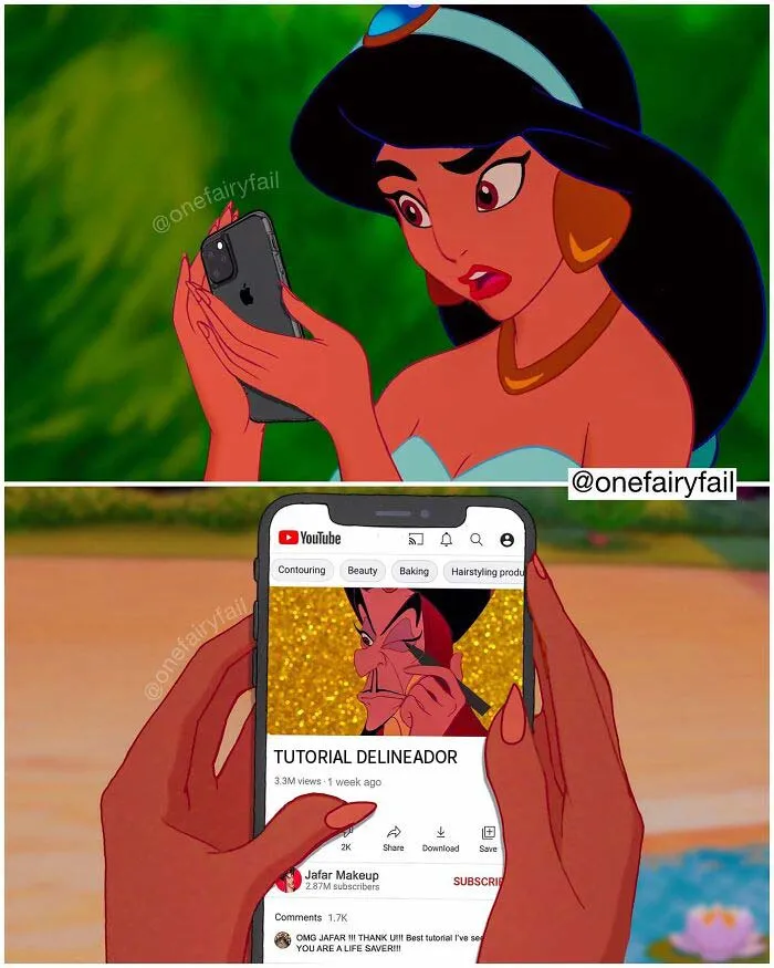 Este artista moderniza a los personajes de Disney colocándolos en todo tipo de escenarios interesantes (30 imágenes)