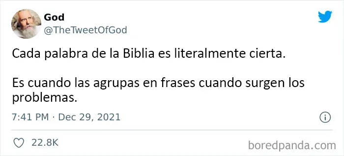 20 Cosas muy salvajes que Dios ha dicho en Twitter