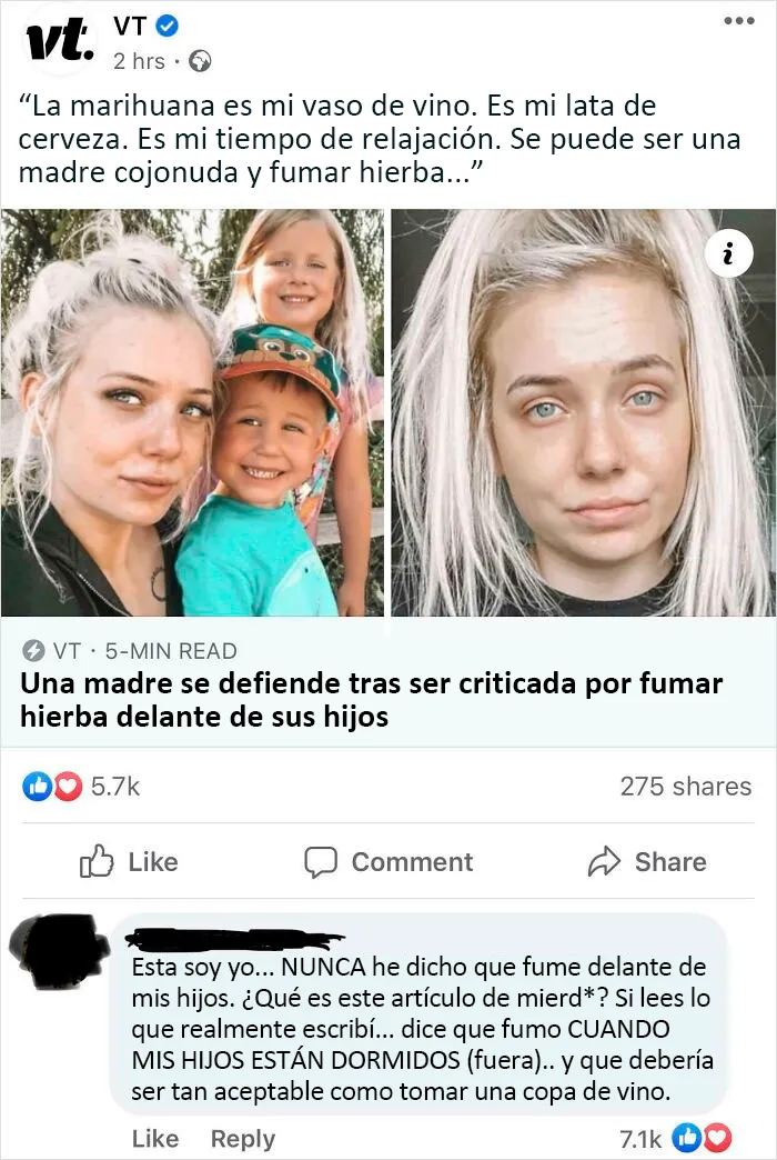 Un titular engañoso denunciado por una madre