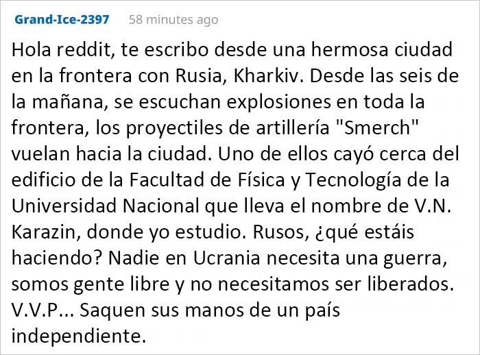 Rusia acaba de invadir Ucrania y la gente se conecta para explicar lo aterrador que es (20 Publicaciones)