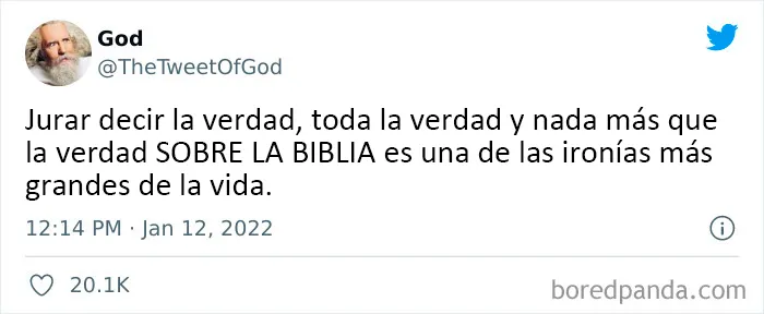 20 Cosas muy salvajes que Dios ha dicho en Twitter