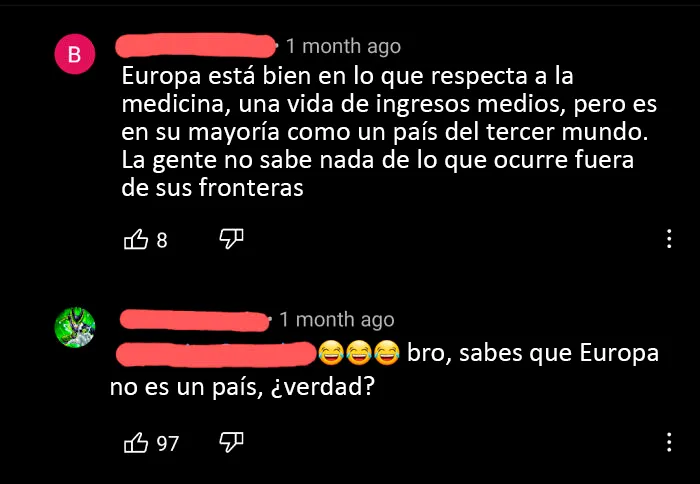 "Europa está bien en lo que respecta a la medicina y a una vida de renta media, pero en su mayor parte es como un país del tercer mundo"