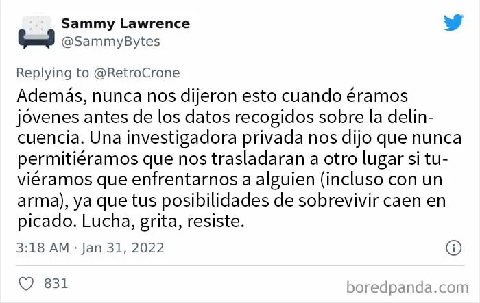 "Camina hacia una mujer mayor y di: '¡Mamá! Un tipo extraño me está acosando'": 20 mujeres comparten consejos para mantenerte a salvo