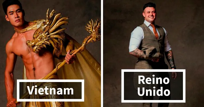 Los concursantes del Mister Global 2021 se visten con los trajes tradicionales de sus países y parecen jefes de videojuego (30 fotos)
