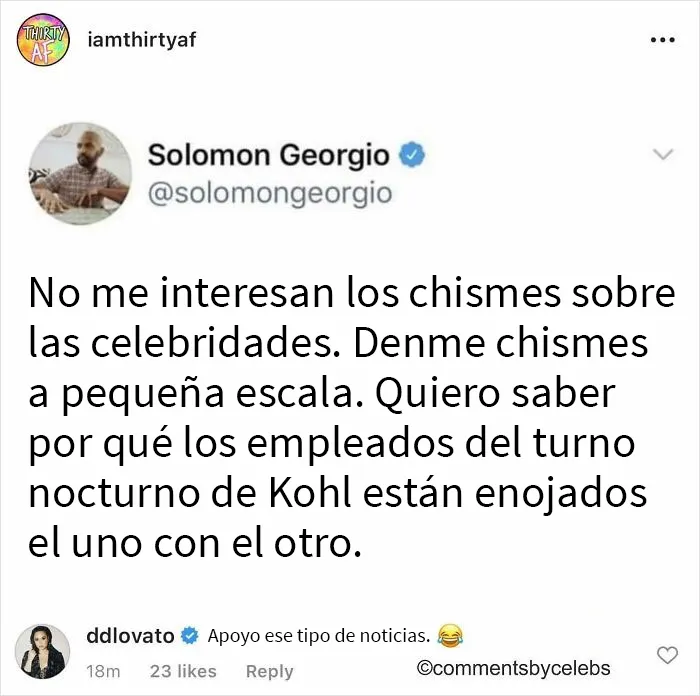 20 De los mejores comentarios que las celebridades han publicado, compartidos en esta cuenta de Instagram