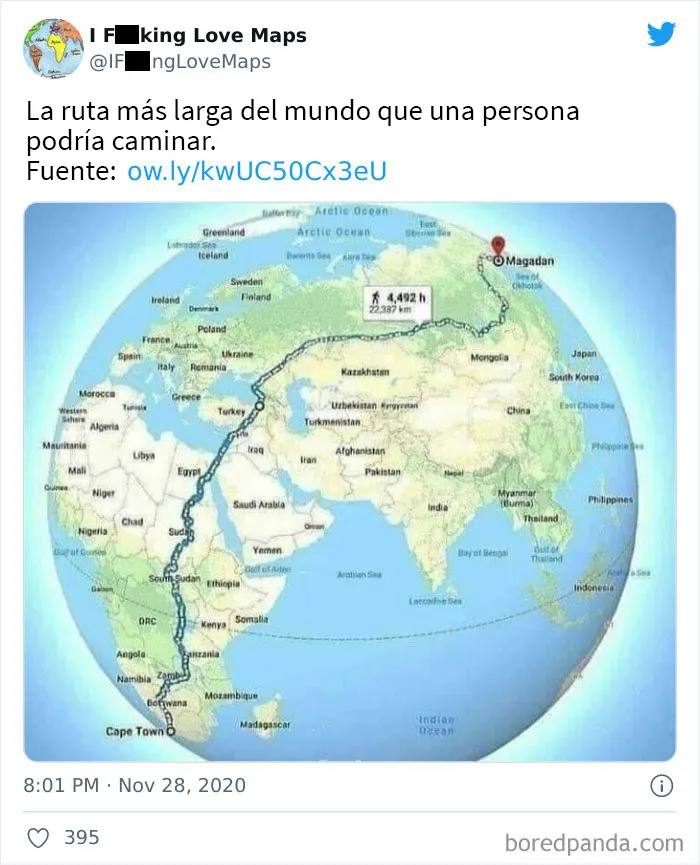 20 Mapas inusuales que cambiarán tu forma de ver el mundo