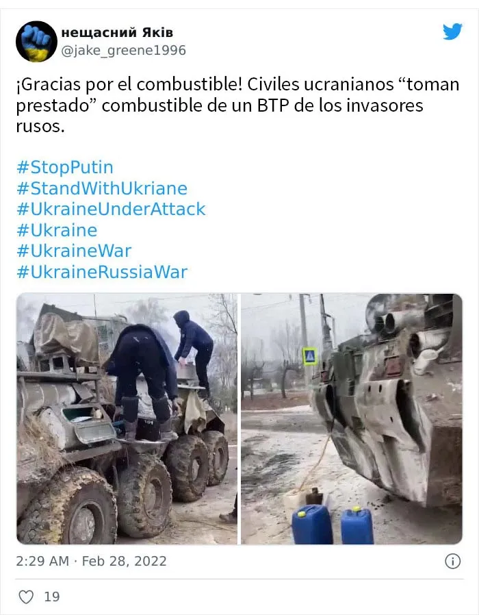 20 Actos de resistencia pequeños aunque elocuentes por parte de ucranianos y gente de todo el mundo contra la guerra en Ucrania