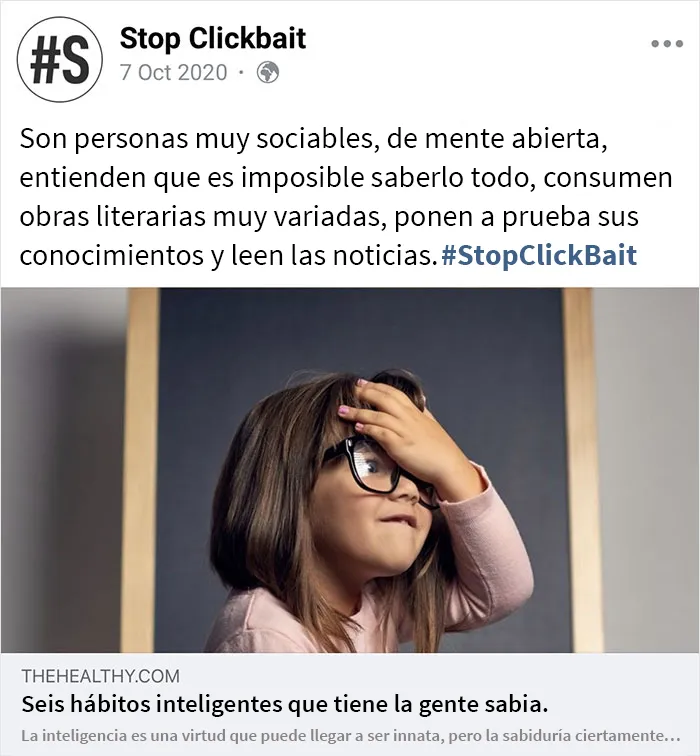Esta página de Facebook resume aquellos artículos que buscan captar visitas en una sola oración, y aquí les traemos 20 de ellos (Nuevas fotos)