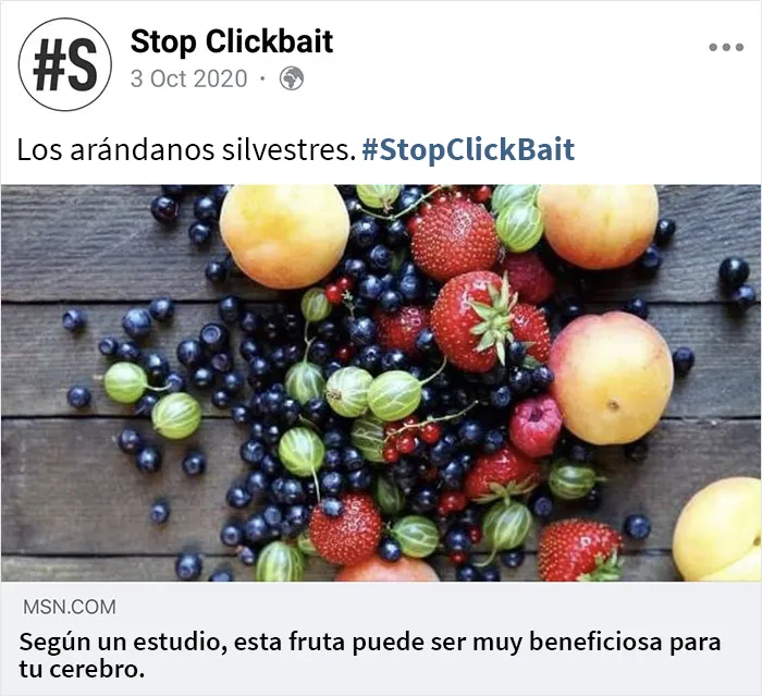 Esta página de Facebook resume aquellos artículos que buscan captar visitas en una sola oración, y aquí les traemos 20 de ellos (Nuevas fotos)