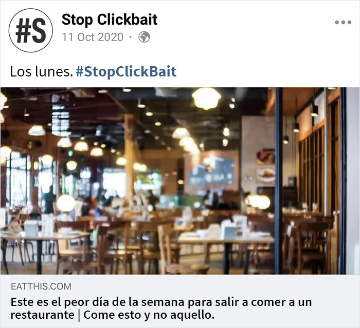 Esta página de Facebook resume aquellos artículos que buscan captar visitas en una sola oración, y aquí les traemos 20 de ellos (Nuevas fotos)