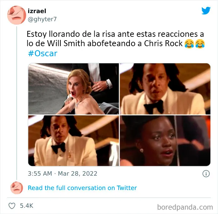 Así reaccionó la gente cuando Will Smith abofeteó a Chris Rock durante la transmisión en vivo de los Oscars (20 Publicaciones)