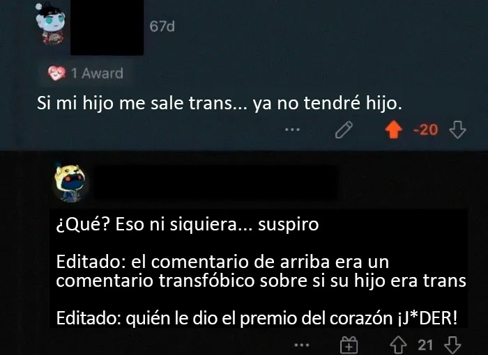 Pensaron que era un comentario transfóbico cuando en realidad lo estaba afirmando