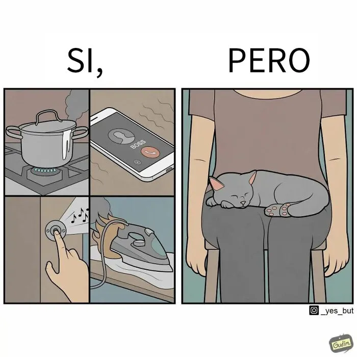 «Sí, pero»: 15 Ilustraciones de Anton Gudim que captan la ironía de los momentos cotidianos (nuevas imágenes)