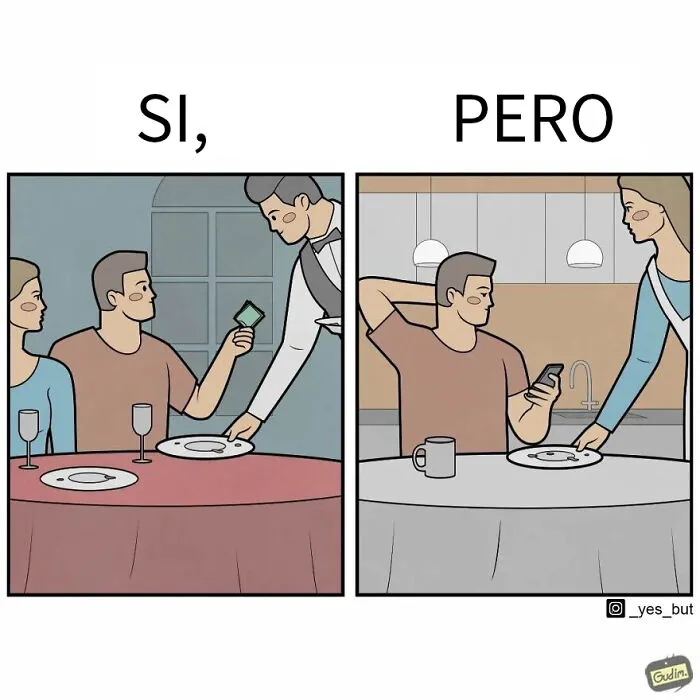 «Sí, pero»: 15 Ilustraciones de Anton Gudim que captan la ironía de los momentos cotidianos (nuevas imágenes)