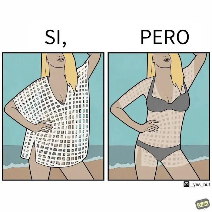 «Sí, pero»: 15 Ilustraciones de Anton Gudim que captan la ironía de los momentos cotidianos (nuevas imágenes)