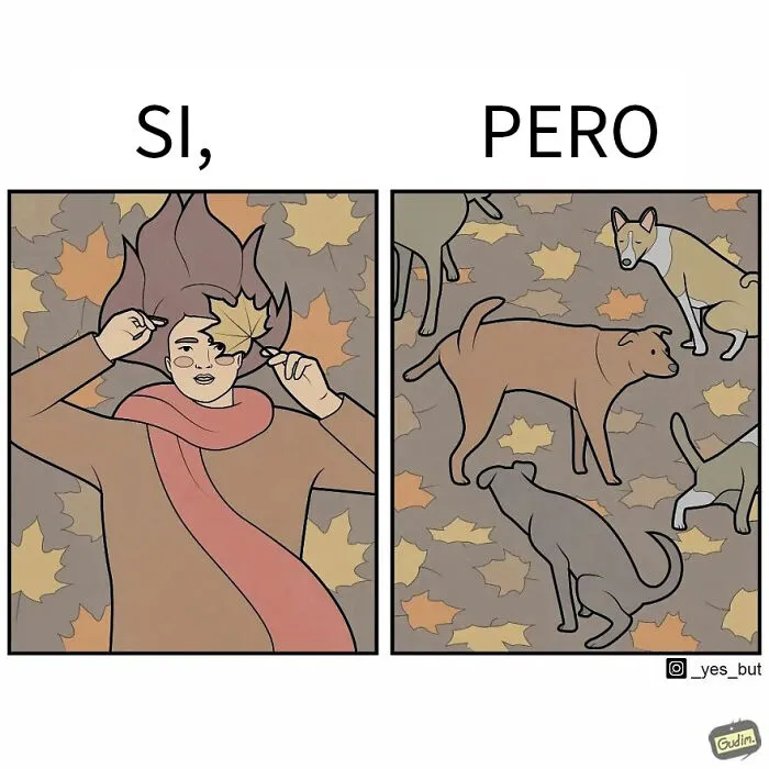 «Sí, pero»: 15 Ilustraciones de Anton Gudim que captan la ironía de los momentos cotidianos (nuevas imágenes)