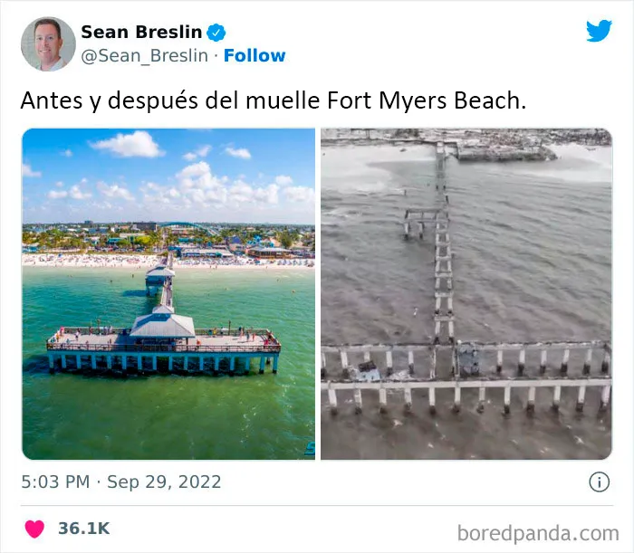 20 Fotos muy surreales de la catástrofe tras el huracán Ian