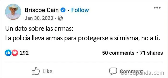 Un político de un pequeño pueblo de Texas comparte la verdadera razón por la que la policía va armada