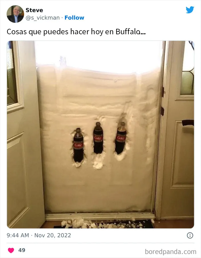 La gente comparte sus impresionantes fotos tras la brutal ventisca que ha dejado casi 2 metros de nieve en Buffalo, Nueva York