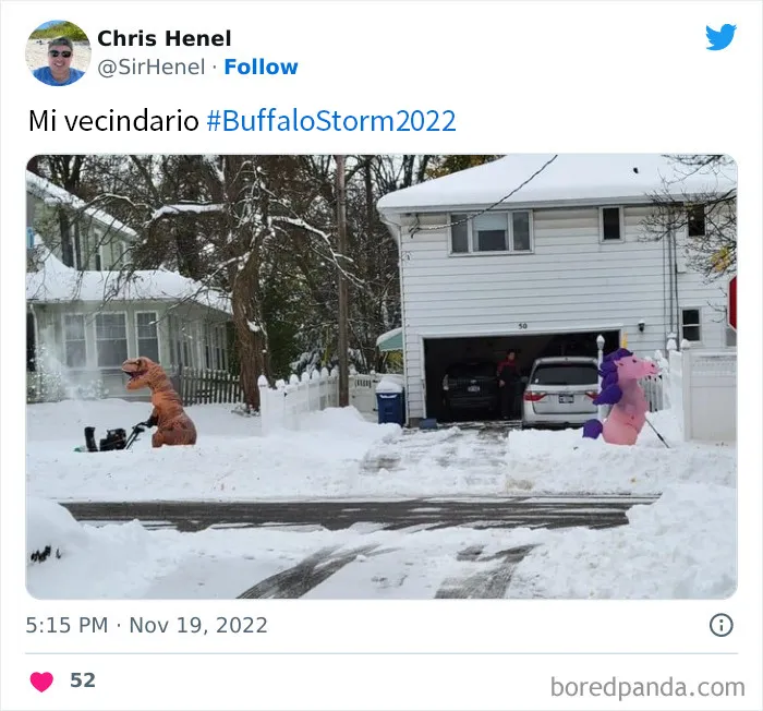 La gente comparte sus impresionantes fotos tras la brutal ventisca que ha dejado casi 2 metros de nieve en Buffalo, Nueva York