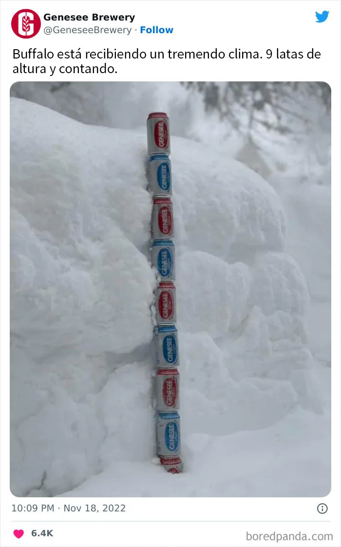 La gente comparte sus impresionantes fotos tras la brutal ventisca que ha dejado casi 2 metros de nieve en Buffalo, Nueva York
