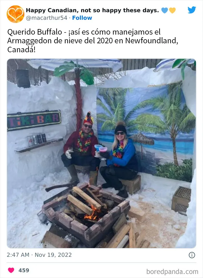 La gente comparte sus impresionantes fotos tras la brutal ventisca que ha dejado casi 2 metros de nieve en Buffalo, Nueva York