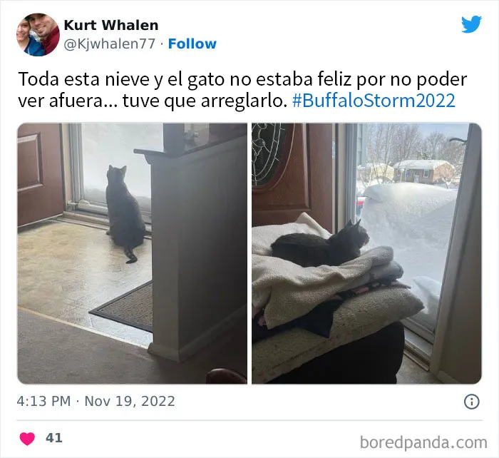 La gente comparte sus impresionantes fotos tras la brutal ventisca que ha dejado casi 2 metros de nieve en Buffalo, Nueva York