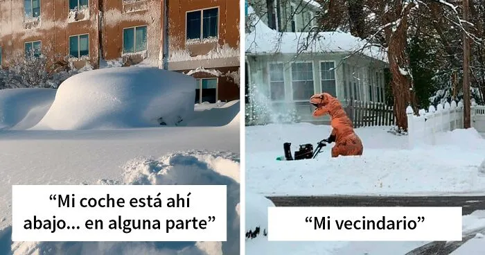 La gente comparte sus impresionantes fotos tras la brutal ventisca que ha dejado casi 2 metros de nieve en Buffalo, Nueva York