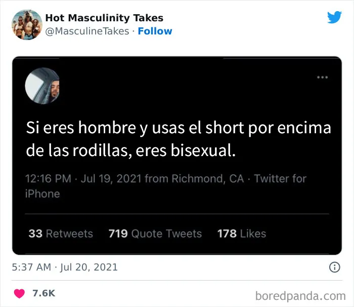 20 Tuits sobre masculinidad que dan mucha vergüenza ajena