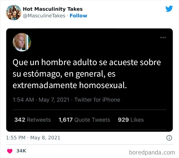 20 Tuits sobre masculinidad que dan mucha vergüenza ajena