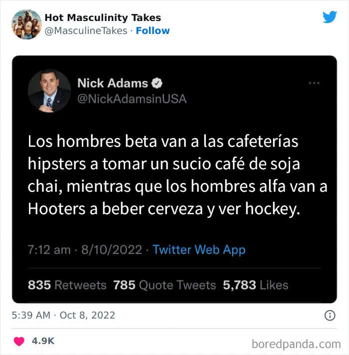 20 Tuits sobre masculinidad que dan mucha vergüenza ajena