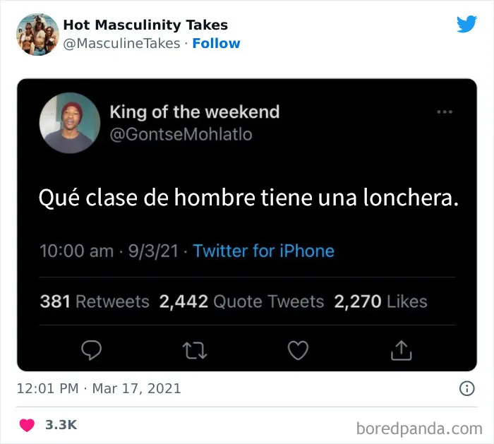 20 Tuits sobre masculinidad que dan mucha vergüenza ajena