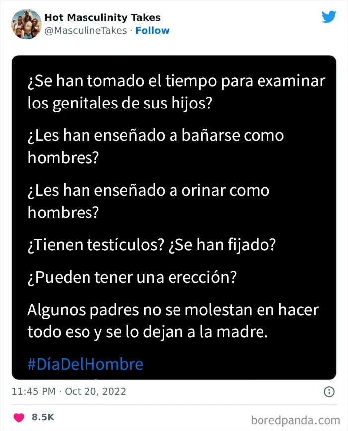 20 Tuits sobre masculinidad que dan mucha vergüenza ajena