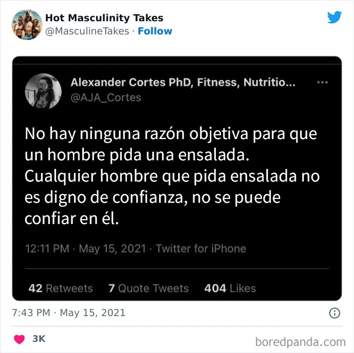 20 Tuits sobre masculinidad que dan mucha vergüenza ajena