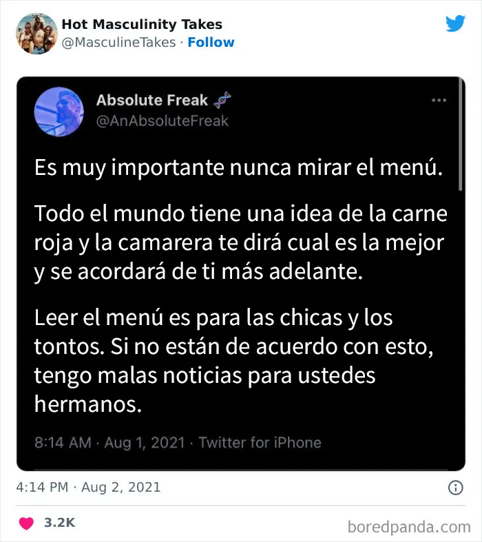 20 Tuits sobre masculinidad que dan mucha vergüenza ajena